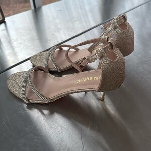 New gold kitten heels